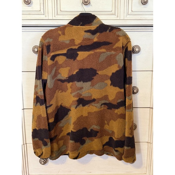 O'Neill Mens Camo Sherpa Fleece Full Zip Jacket Brown Green Camouflage Large - Picture 3 of 7